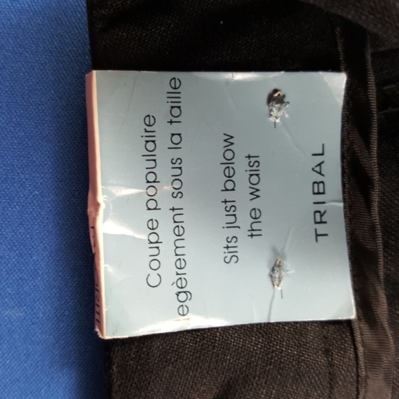 NWT Tribal FAVORITE Black Linen Blend Capri Crop Pants (6) - Picture 8 of 10